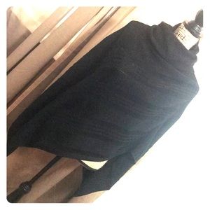 Knit black poncho - flattering